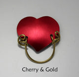 Heart Magnetic Eyeglass or ID Holder in Pink, Red, Silver, Magenta or any color - Laura Wilson Gallery 