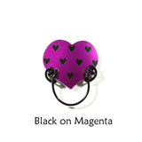 Heart Magnetic Eyeglass or ID Holder in Pink, Red, Silver, Magenta or any color - Laura Wilson Gallery 