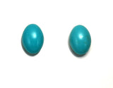 White,  Black or Turquoise 12 x 18 Oval Acrylic Magnetic Earrings - Laura Wilson Gallery 