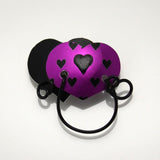 Double Heart Magnetic Eyeglass Holder in Fuchsia and Black - Laura Wilson Gallery 