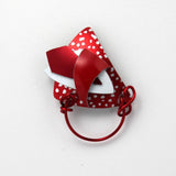 Triangle Magnetic Eyeglass Holder in Reds White and Polka Dots - Laura Wilson Gallery 