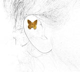 Handmade Wings Up Butterfly Earrings in Magnetic Clip Non Pierced  or Pierced Earrings - Laura Wilson Gallery 