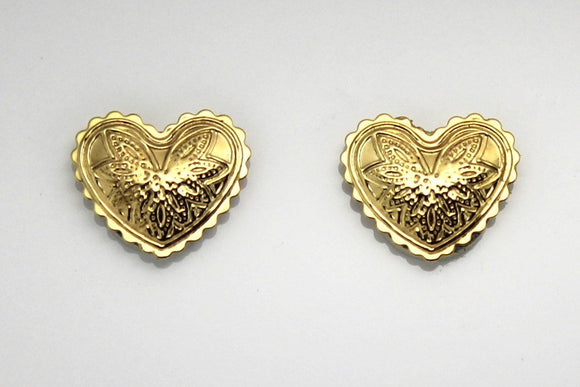 Concho Heart Magnetic Earrings - Laura Wilson Gallery 