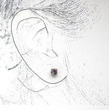 5 mm Magnetic  Earrings in Violet  Swarovski Crystal - Laura Wilson Gallery 