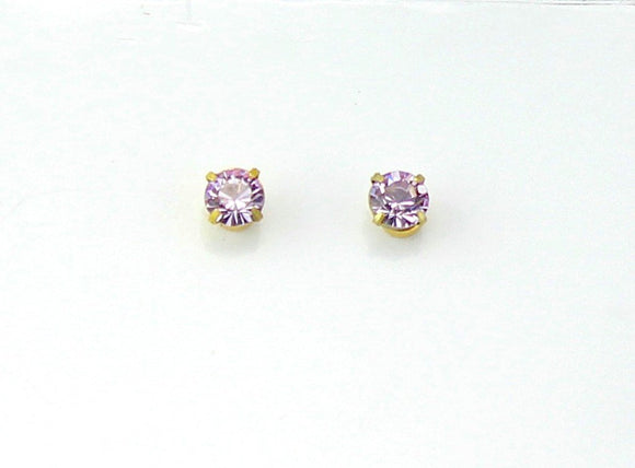 5 mm Magnetic  Earrings in Violet  Swarovski Crystal - Laura Wilson Gallery 
