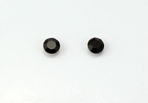 6 mm Black Faceted Glass Magnetic Earrings - Laura Wilson Gallery 