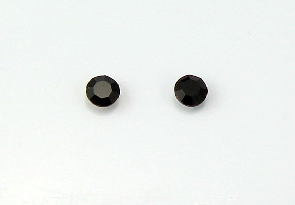 6 mm Black Faceted Glass Magnetic Earrings - Laura Wilson Gallery 
