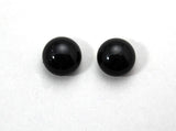 13 mm Black Button Magnetic or Pierced Earrings - Laura Wilson Gallery 