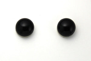 15 mm Round Black or White Lightweight Magnetic Earrings - Laura Wilson Gallery 
