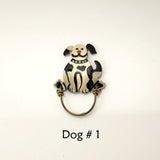 Hand Painted Puppy Dog Magnetic Eyeglass Holders - Laura Wilson Gallery 