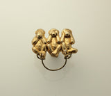 14 Karat Gold Plated Brass Monkey Magnetic Eyeglass Holder - Laura Wilson Gallery 