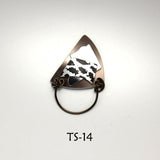 Handmade Original Design Aluminum Abstract Triangle Magnetic Eyeglass Holders - Laura Wilson Gallery 
