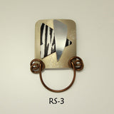Handmade Rectangle Magnetic Aluminum Abstract Eyeglass Holders - Laura Wilson Gallery 
