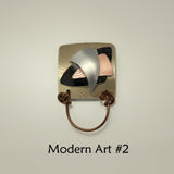Magnetic Eyeglass Holder Limited Edition Modern Art Series Square - Laura Wilson Gallery 