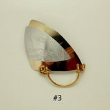 Handmade Original Design Engraved Abstract Triangle Magnetic Eyeglass Holders - Laura Wilson Gallery 