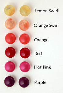 Magnetic or Pierced 12 mm Plastic Button Earrings in Scrumptious Colors - Laura Wilson Gallery 