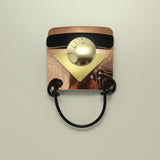 Handmade Abstract Art Deco Series Square Engraved Magnetic Eyeglass Holder - Laura Wilson Gallery 