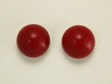 Magnetic or Pierced Lapis Blue, Red Violet Or Red 13 mm High Dome Cabochon Plastic Button Earring - Laura Wilson Gallery 