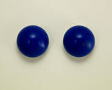Magnetic or Pierced Lapis Blue, Red Violet Or Red 13 mm High Dome Cabochon Plastic Button Earring - Laura Wilson Gallery 