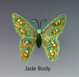 Magnetic Butterfly Brooches With Swarovski Crystal Accents - Laura Wilson Gallery 