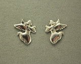 Silver or Gold Flying Angel Magnetic Non Pierced Clip or Pierced Earrings - Laura Wilson Gallery 