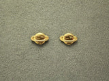 Handmade Tiny Gold Saturn Magnetic Non Pierced Clip Earrings - Laura Wilson Gallery 