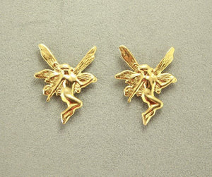 Large Gold Fairy Magnetic Non Pierced Clip Earrings - Laura Wilson Gallery 