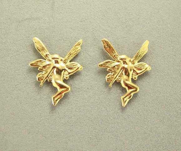 Large Gold Fairy Magnetic Non Pierced Clip Earrings - Laura Wilson Gallery 