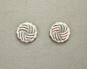 18 mm Woven Silver or Gold Knot Magnetic Earrings - Laura Wilson Gallery 
