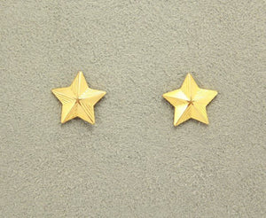 14 Karat Gold or Nickel Plated  Magnetic or Pierced Star Earrings - Laura Wilson Gallery 