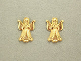 Handmade Praying Angel Magnetic Non Pierced Clip Earrings in Silver or Gold - Laura Wilson Gallery 