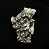 Lavender Fused Sterling Silver Magnetic One of a Kind Brooch - Laura Wilson Gallery 
