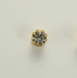 Diamond Look 5 mm Crown Set MagneticNon Pierced Clip  Earrings in Swarovski Crystal - Laura Wilson Gallery 