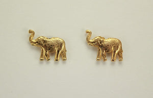 20 x 15 mm Gold Walking Elephant Magnetic Earring - Laura Wilson Gallery 