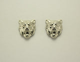 Silver or Gold Leopard Cat Magnetic Non Pierced Clip Earrings - Laura Wilson Gallery 