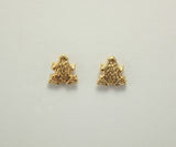 Spotted Frog 14 Karat Gold Plated Magnetic Earrings 10 x 11 mm - Laura Wilson Gallery 