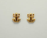 Tiny 14 Karat Gold Plated Frog Magnetic Non Pierced Clip Earrings - Laura Wilson Gallery 
