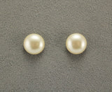 12 mm Low Dome Glass 1/3  Pearl Magnetic or Pierced Earrings - Laura Wilson Gallery 