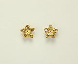 Gold Plated Brass Flower Magnetic Clip or Pierced  Earrings - Laura Wilson Gallery 