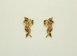 Gold or Silver Small Flower Bouquet Magnetic Earrings - Laura Wilson Gallery 