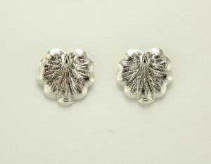 Silver Lily Pad  Magnetic Non Pierced Clip Earrings - Laura Wilson Gallery 