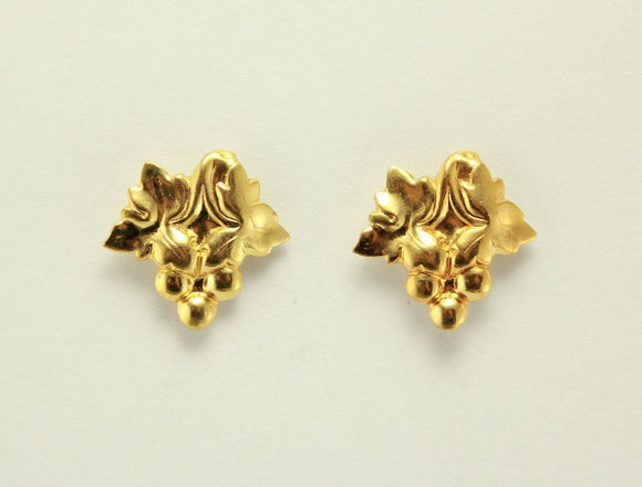 Gold Grape Cluster Magnetic Non Pierced Clip Earrings - Laura Wilson Gallery 