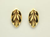 14 Karat Gold Plated Leaf Magnetic or Pierced Earrings - Laura Wilson Gallery 