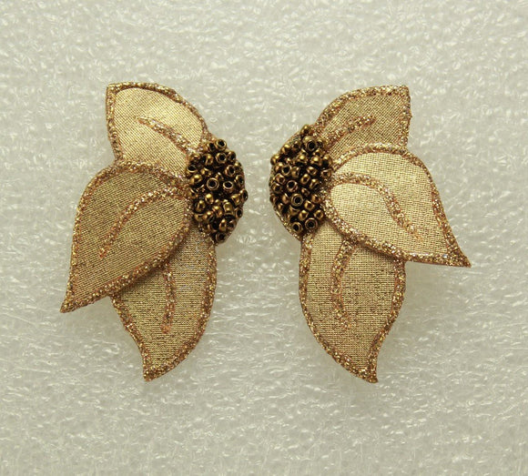 Handmade Fabric Flower Petal Magnetic or Pierced Earrings - Laura Wilson Gallery 