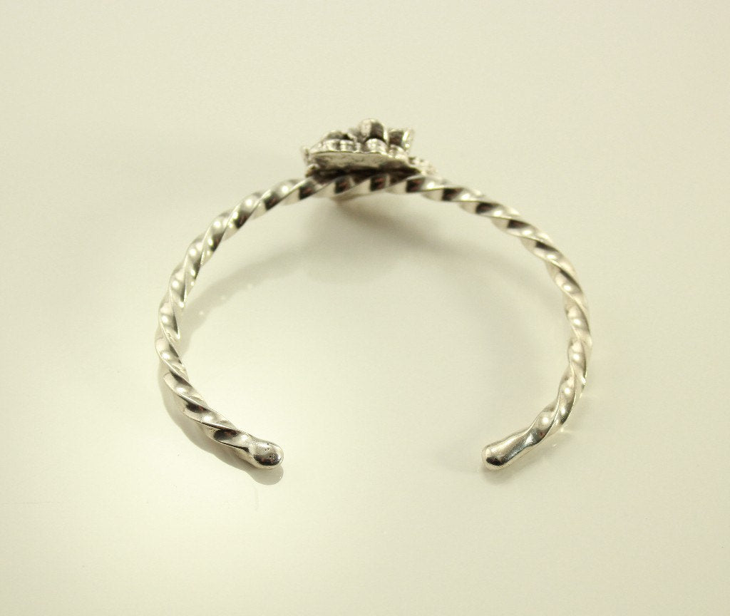 Floral Design Sterling Silver Cuff Bracelet no 5 – Laura Wilson Gallery