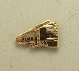 14 Karat Gold Plated Solid Brass Train Magnetic Tie Clip Bar or Tack - Laura Wilson Gallery 