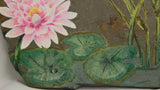 Original Lily Pond Painting on NY State Slate on NY State Granville Slate - Laura Wilson Gallery 