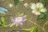 Original Acrylic Dragonfly and Passion Flower Painting "Serenity" on New York Slate - Laura Wilson Gallery 