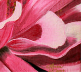 American Painted Lady and Zinnia Original Acrylic Painting on Canvas - Laura Wilson Gallery 