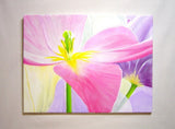 Pink Tulip Original Acrylic Painting on Canvas - Laura Wilson Gallery 